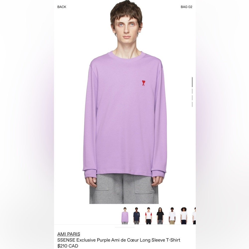 Purple Ami de Cœur Long Sleeve T-Shirt